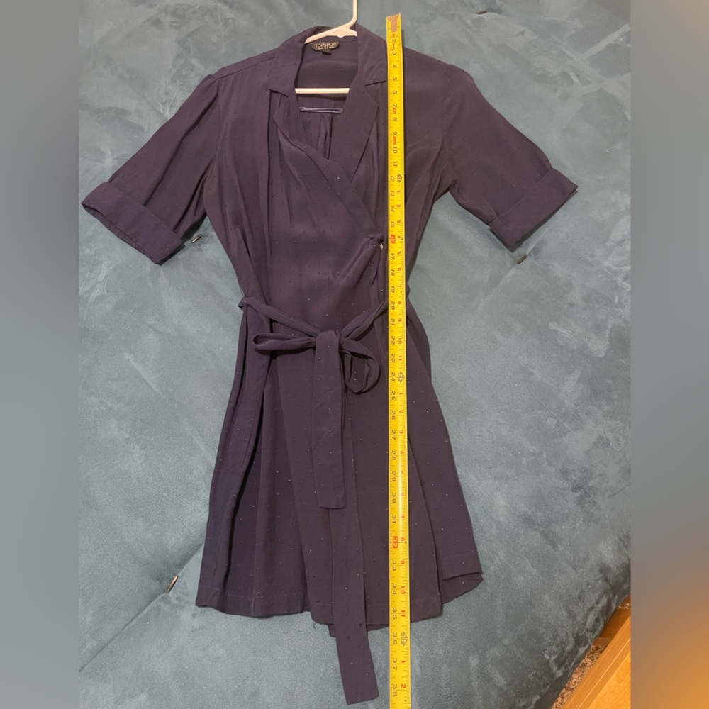 Blue wrap dress